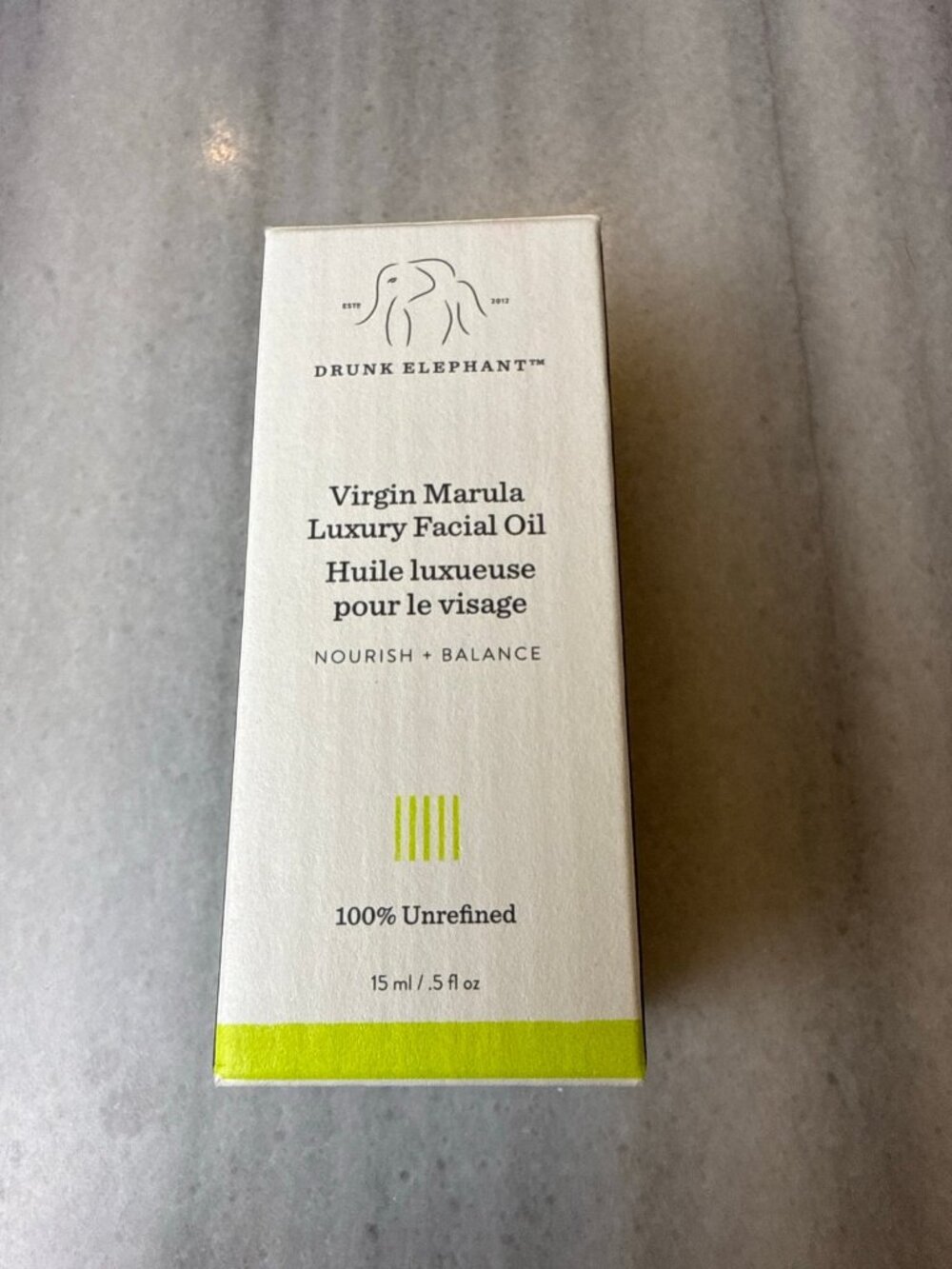 Brand new Drunk Elephant Virgin Marula Luxury Facial Oil, 15 ml.